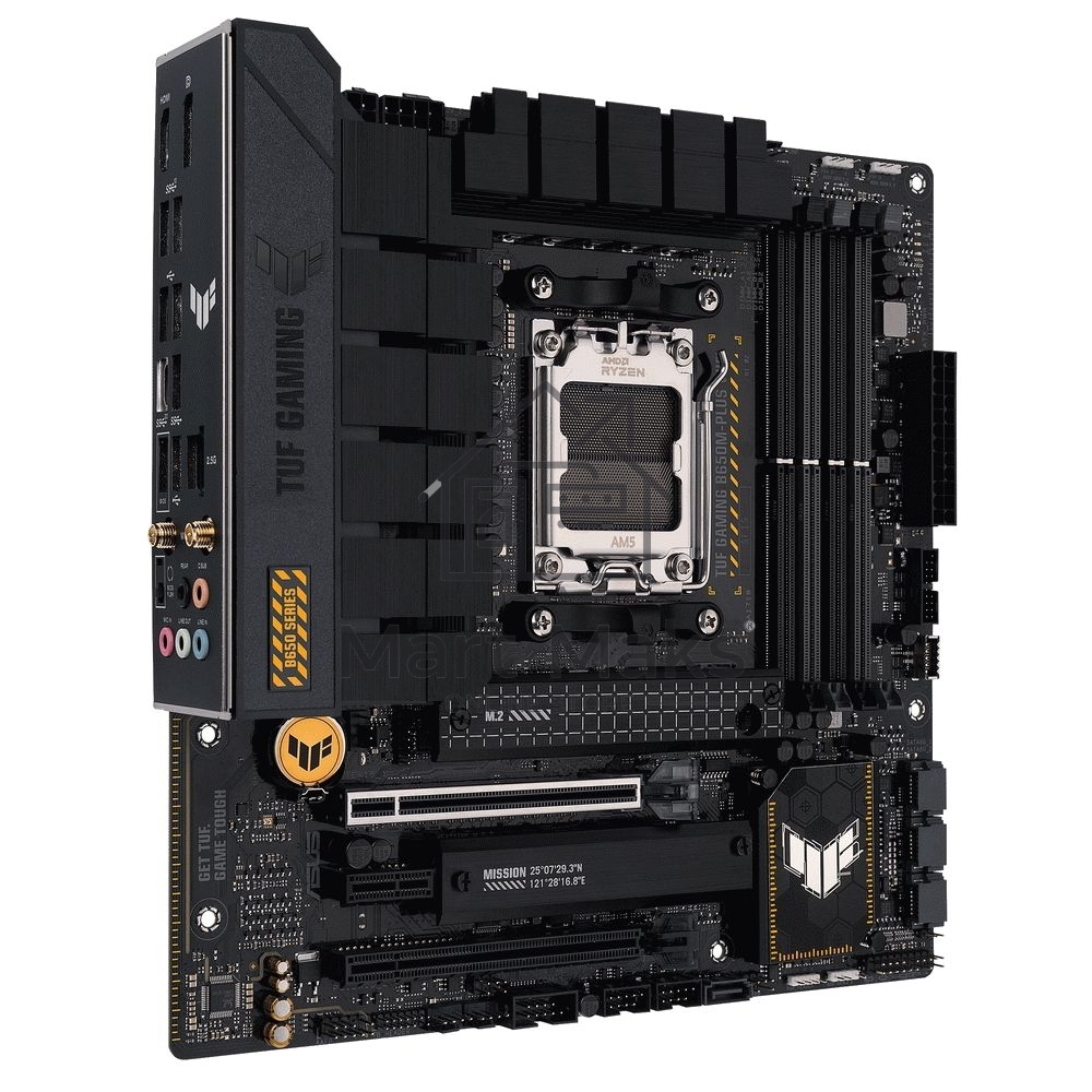 Материнская плата ASUS TUF GAMING B650M-PLUS WIFI, AM5, AMD B650, 4xDDR5, 4xSATA, 2xM.2, 1xPCIe 4.0 x16, 1xPCIe 4.0 x4, 1xDP, 1xHDMI, 1x 2.5Gb LAN, 4xUSB-A 3.2 Gen 2, 1xUSB-A 3.2 Gen 1, 1xUSB-C 3.2 Gen 2x2, 5x3.5 мм, 7.1, mATX