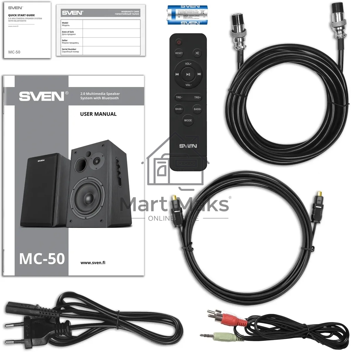 Колонки Sven MC-50 2.0 черный 210Вт BT