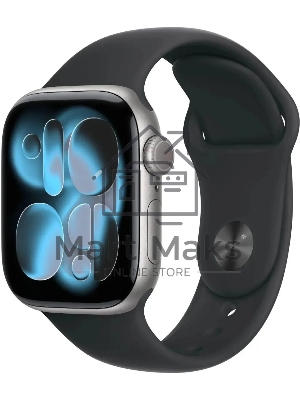Смарт-часы Apple Watch Series 11 A3331 42мм OLED корп.серый космос Sport Band рем.черный разм.брасл.:S/M (MEQW4LW/A)