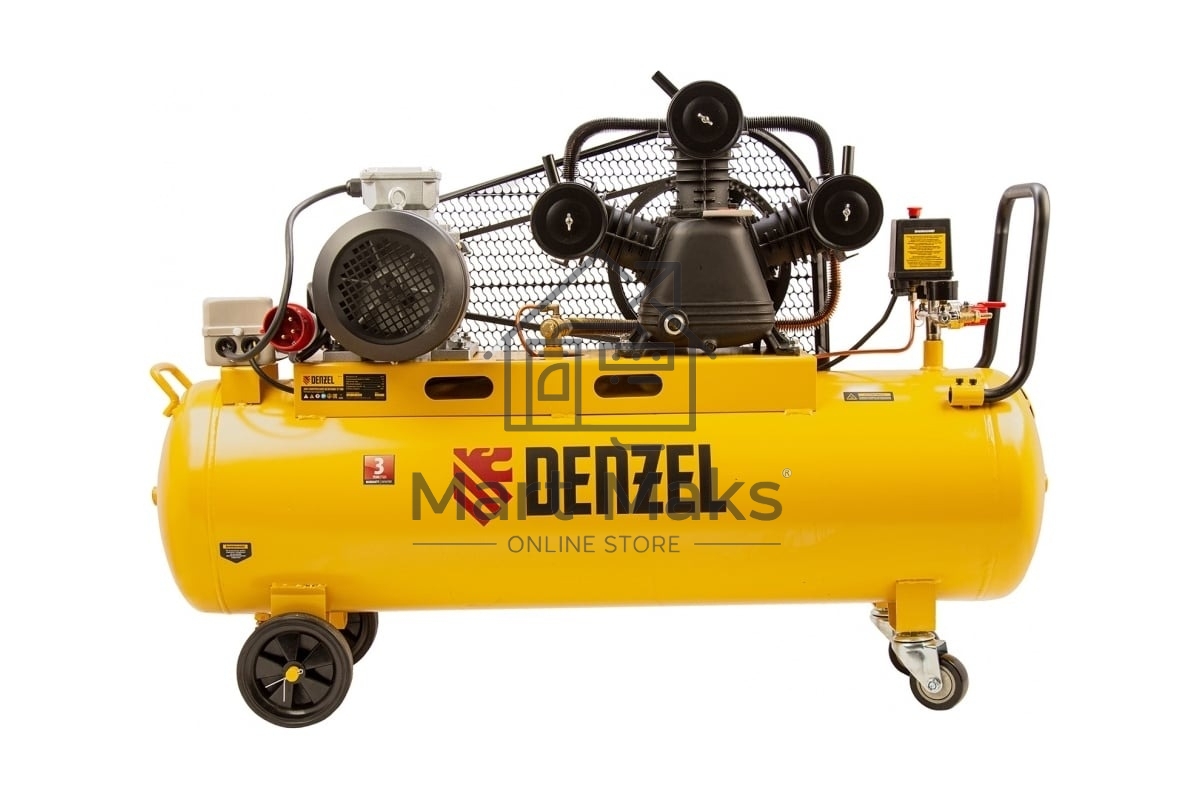 Компрессор воздушный Denzel рем. привод BCW3000-T/100, 3,0 кВт, 100 литров, 520 л/мин