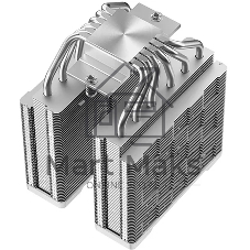 Кулер для процессора DEEPCOOL AG620 G2 WH LGA1954/1851/1700/AM5/AM4 (9шт/кор, TDP 270W, PWM, DUAL Black Fan 120mm, 6 тепл. трубок, белый) RET