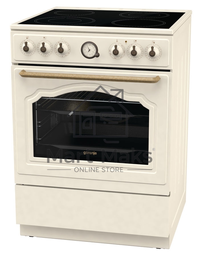 Плита электрическая Gorenje GECS6B70CLI белый, конфорок 4 электрических, духовка 71 л, 60 см x 85 см x 60 см