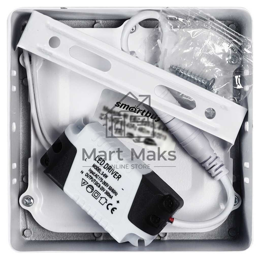 Накладной светильник SMARTBUY (SBL-SqSDL-6-65K) 6w/6500K