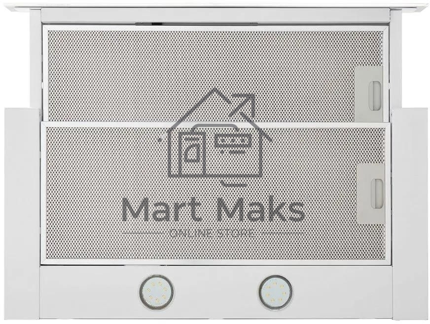 Вытяжка встраиваемая Maunfeld Ouse Touch Glass 60 белый, 60 см, 750 куб. м/ч, 48 дБ