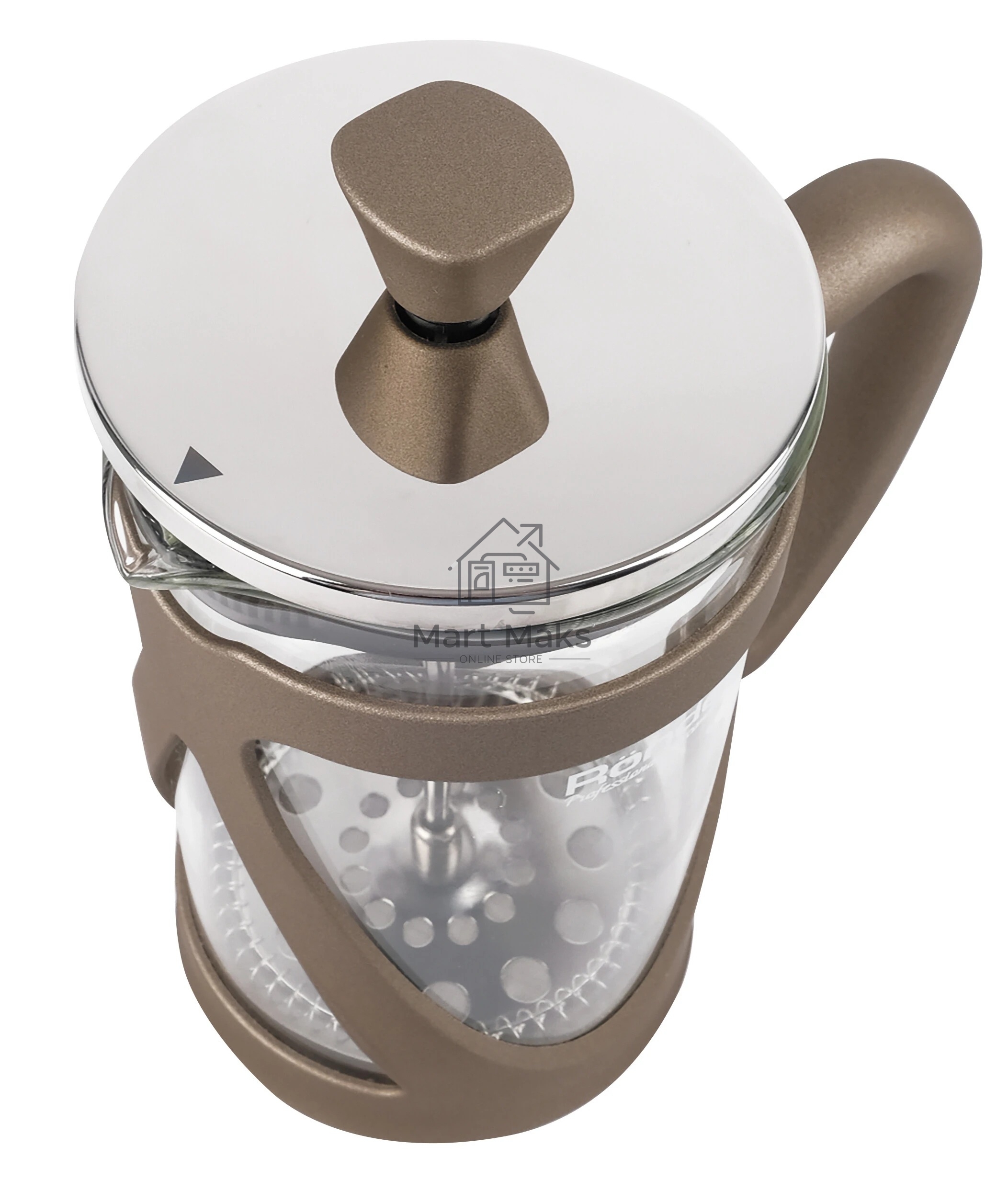 Френч-пресс Rondell Impressia Bronze RDS-1234, 0.6л, бронзовый
