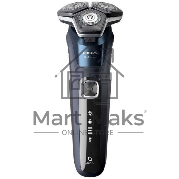 Бритва роторная Philips S5885/10 реж.эл.:3 питан.:аккум. темно-синий