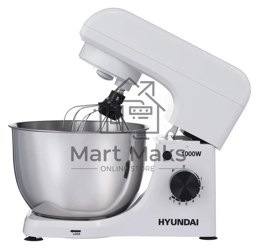 Миксер планетарный Hyundai HYM-S4451 1000 Вт, белый/черный
