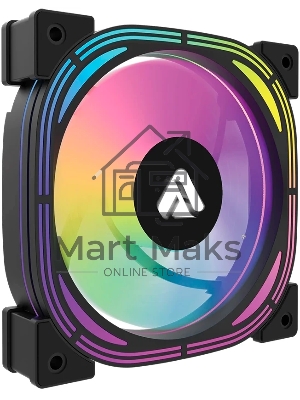 Кулер Lyambda LAC-02 (чёрный, ARGB, 800-1200 RPM, 18-30 dBA, 65 CFM, 4-Pin/5v ARGB)