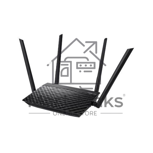 Маршрутизатор беспроводной Asus RT-AC1200 10/100BASE-TX черный (Dual Band)