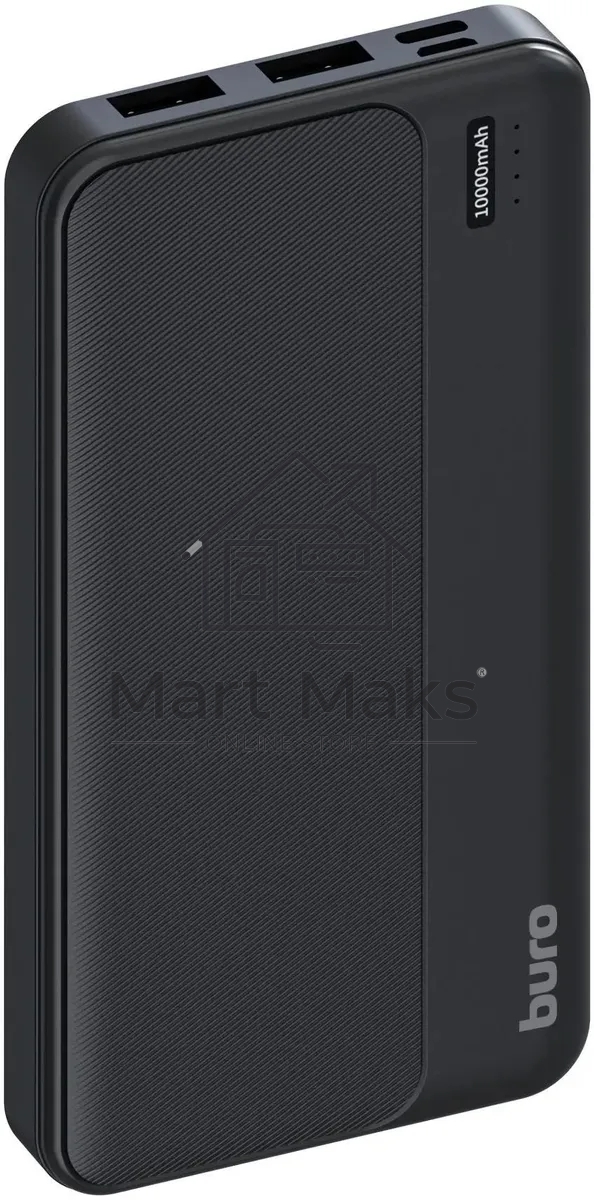 Портативный аккумулятор Buro BPF10A 10000mAh QC3.0/PD3.0 22.5W 2.1A 2xUSB-A/USB-C черный
