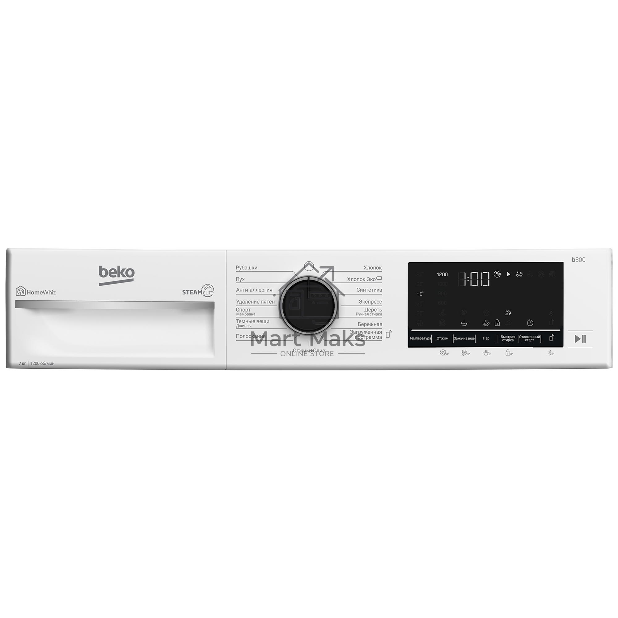 Стиральная машина Beko B3WFR572WC белая, загрузка фронтальная 7кг, 1200 об/мин., класс: A