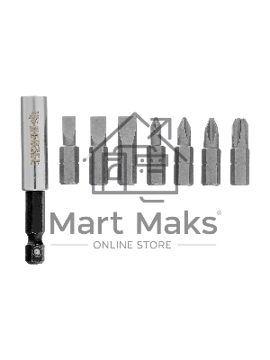 Набор бит с магнитным держателем Denzel S2, 8 шт.