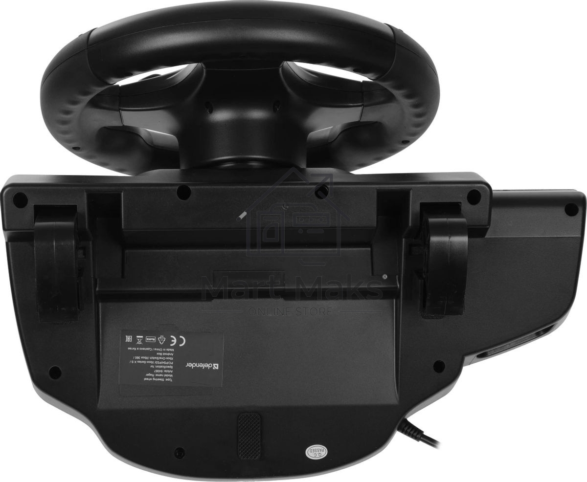 Игровой руль DEFENDER (64067) Rager черн,PC/PS/Xbox/Switch,педали