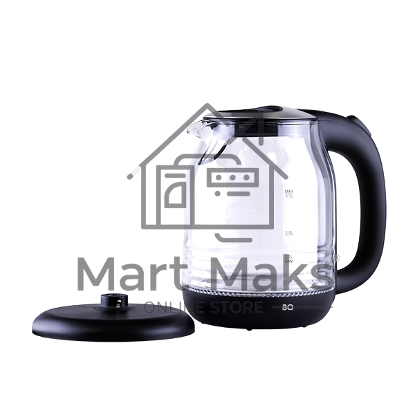 Чайник электрический BQ KT1833G черный/стальной, 2200 Вт, 1.7 л
