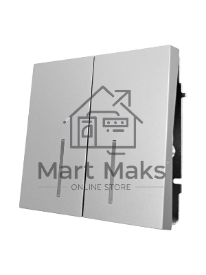 Выключатель 2-кл. с индик. СП ZIMA IP20 10А безвинт. зажим серый матовый LEZARD 704-7488-112QC