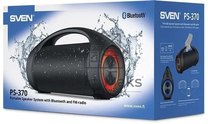 Колонка портативная SVEN АС PS-370 черный 40W 2.0 BT