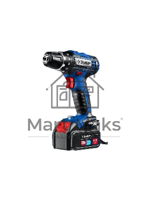 Дрель-шуруповерт аккумуляторная ЗУБР DL-201-42, Аккумуляторная, 20В, 2 АКБ, Кейс