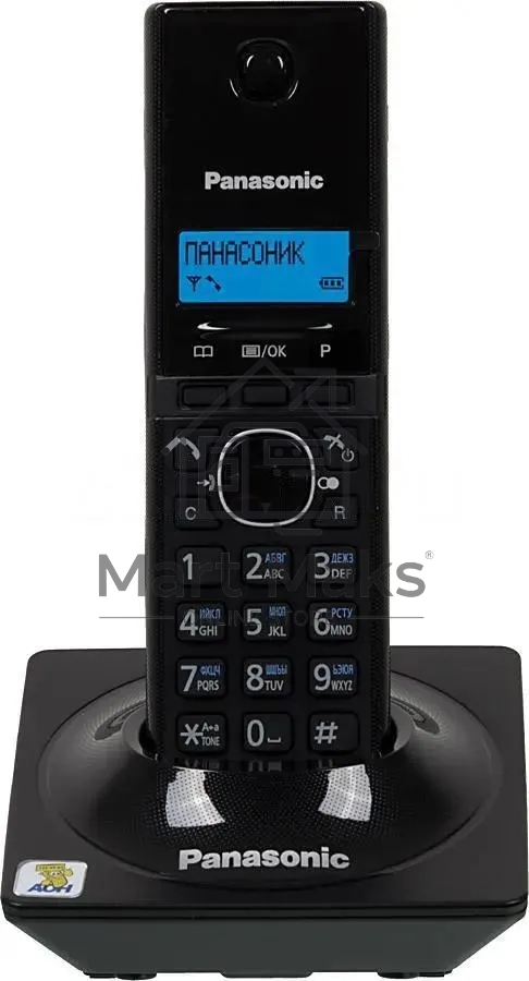 Телефон беспроводной (DECT) Panasonic KX-TG1711RUB (черный) АОН, Caller ID,12 мелодий звонка,подсветка дисплея,поиск трубки