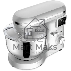 Планетарный миксер BQ MX640 White. Максимальная мощность 1600 Вт/Чаша из нержавеющей стали 6 л/Функция ферментации/Подогрев чаши до 40'C/Электронное управление/Металлические насадки в комплекте/Металлические шестерни/Двойная защита: от перегрева, от перегрузки/Защтная крышка от брызг/LED подсветка/Длина сетевого шнура 1 м