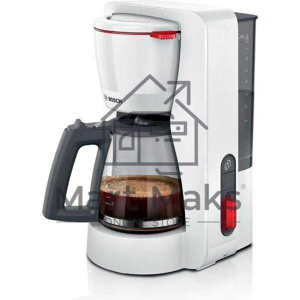 Кофеварка капельная Bosch TKA3M131 белый, исп. кофе - молотый, 1.4 л, 1200 Вт.