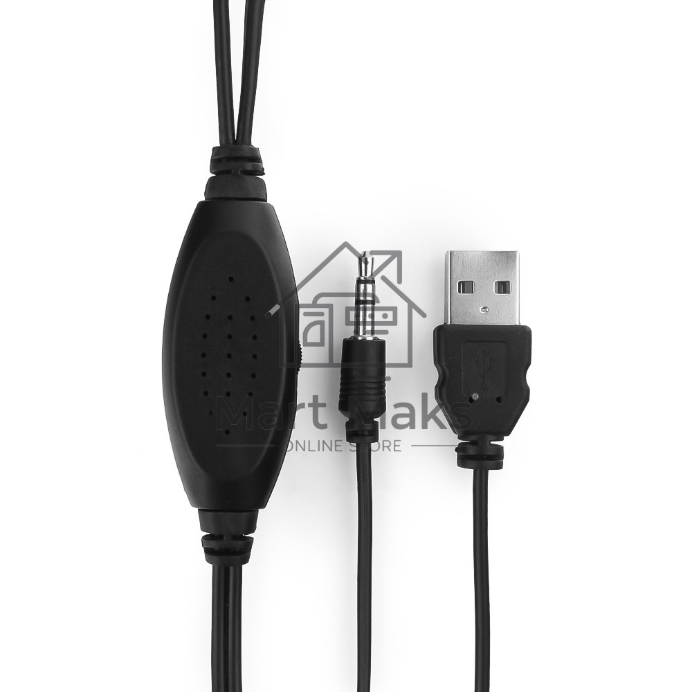 Колонки Gembird SPK-204, черный МДФ,2х3 Вт, регулятор громкости, USB