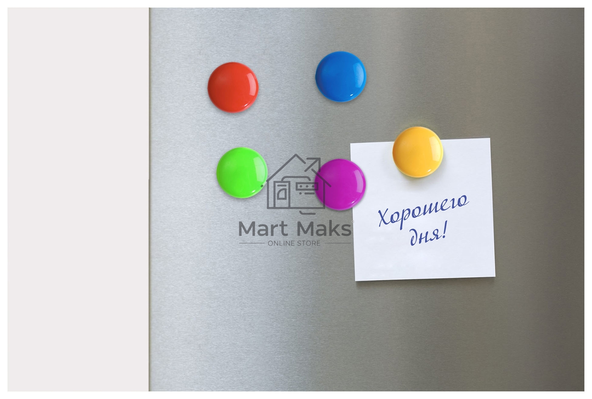 Магнит Buro для досок пластик ассорти d30мм круглый (упаковка: 5шт)