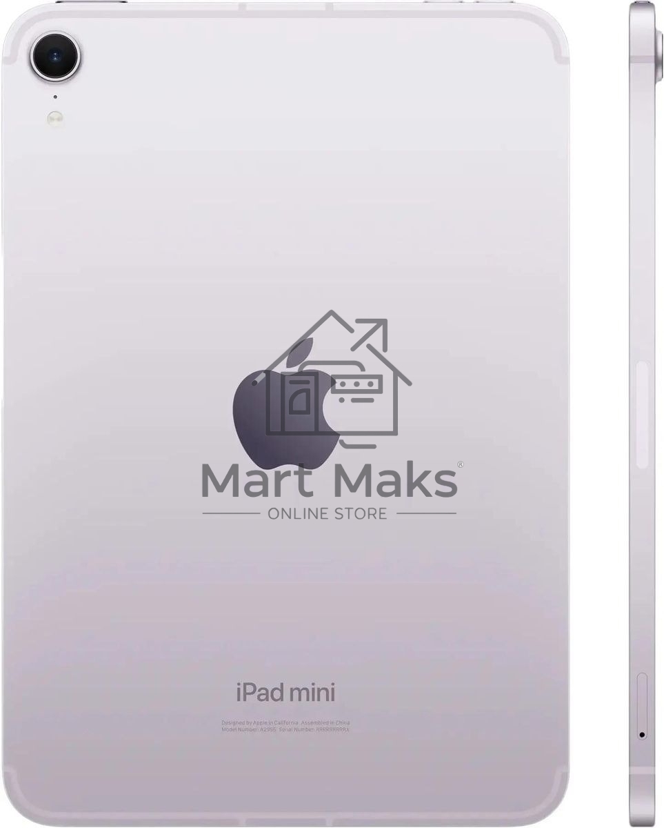 Планшет Apple iPad mini 2024 Wi-Fi + Cellular A2995, 8Gb, 256Gb, LTE, 5G, iOS, фиолетовый
