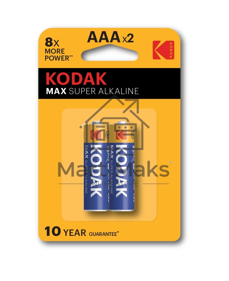 Батарейки Kodak LR03-2BL MAX SUPER Alkaline  K3A-2  (20/100/19800)