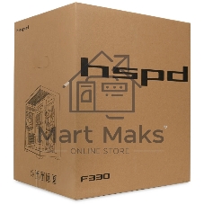 Компьютерный корпус HSPD F330, Panoramic Mini-tower, черный, TG, 0.5 SPCC, 3x120мм ARGB mATX, mITX 160/400/200мм 1x2.5