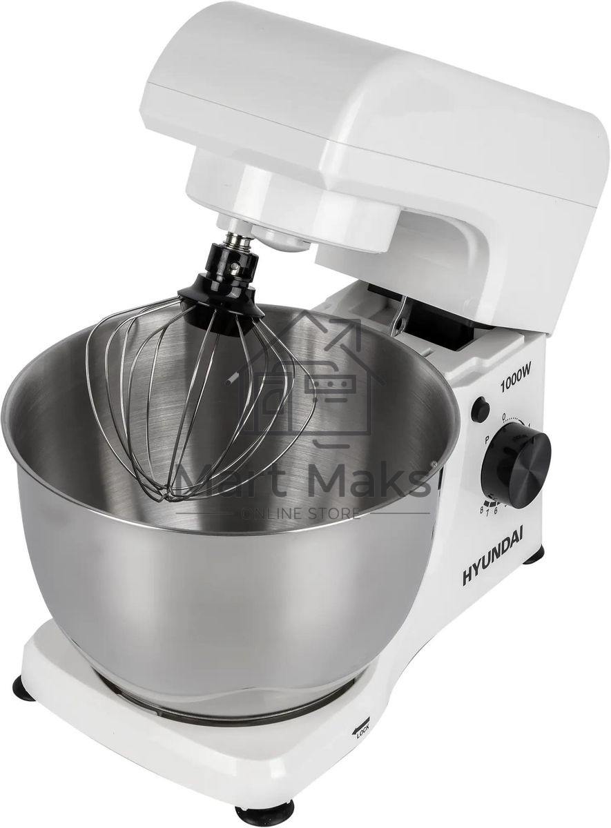 Миксер планетарный Hyundai HYM-S4451 1000 Вт, белый/черный