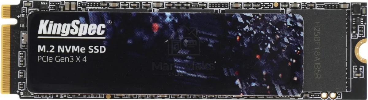 Накопитель SSD KingSpec NE-256, 256Gb, M.2 2280, PCIe 3.0 x4, NVMe, R/W 2000/1300