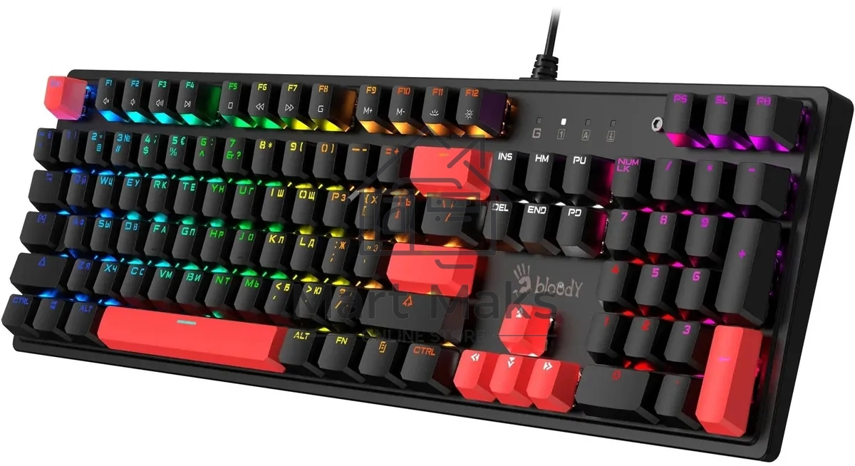 Клавиатура A4Tech Bloody S520N проводная, USB, черный