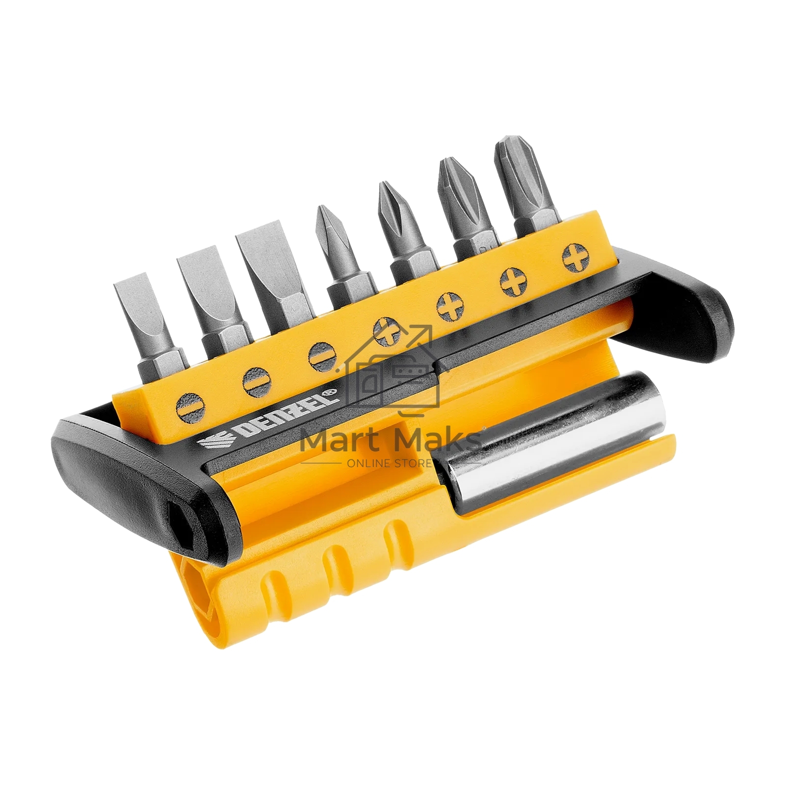 Набор бит с магнитным держателем Denzel S2, 8 шт.