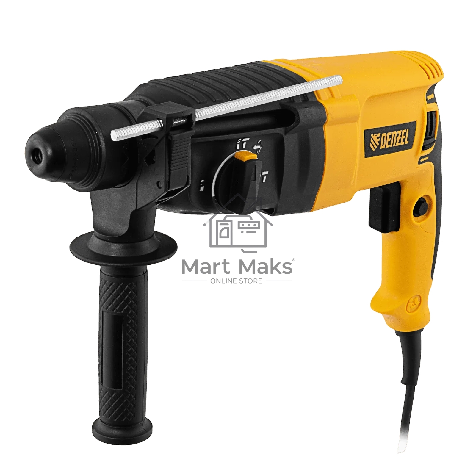 Перфоратор электрический Denzel RHH-800-26, SDS-plus, 800 Вт, 3 Дж, 3 плюс 1 реж.