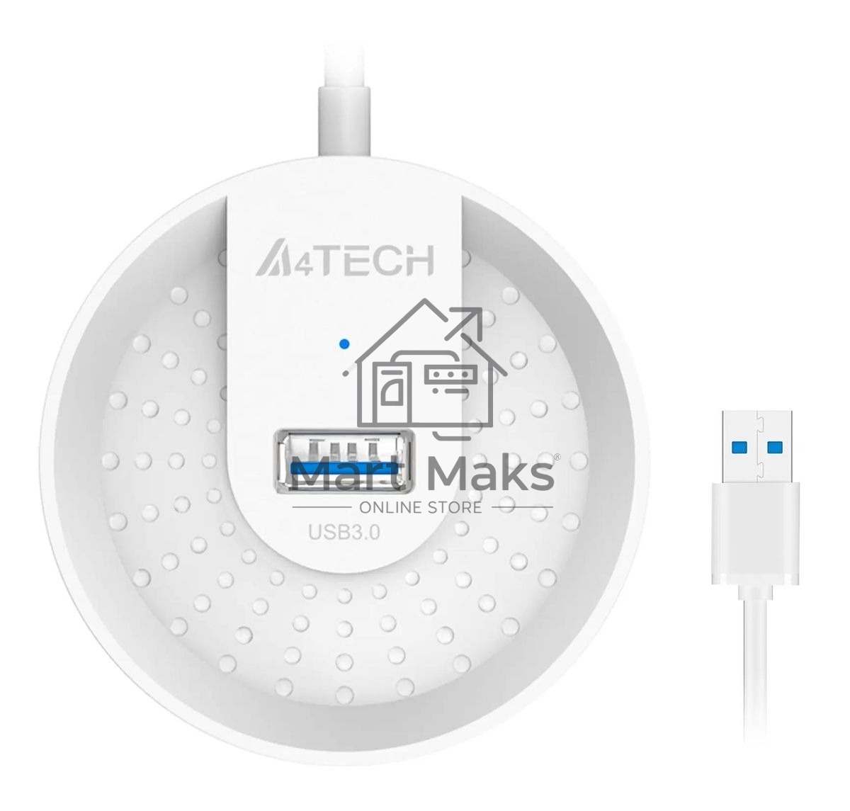 Разветвитель USB 3.0 A4Tech HUB-30 4порт. белый