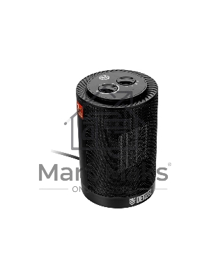 Тепловентилятор керамический Denzel DTFC-1200S, черный, 600/1200 Вт, 12 м2, 3 режима, термостат