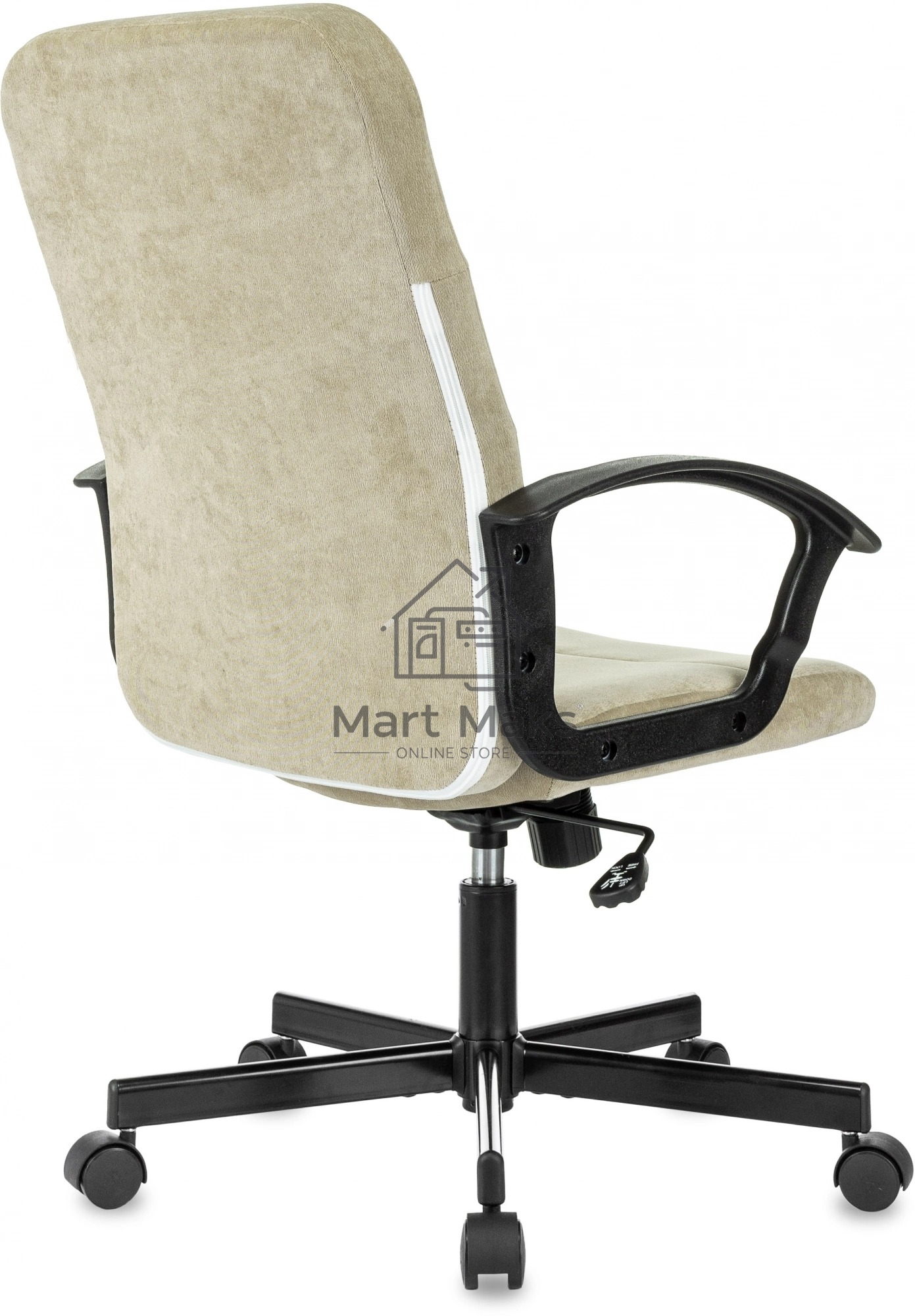 Кресло Бюрократ Triest Fabric песочный Light-21 крестов. металл черный