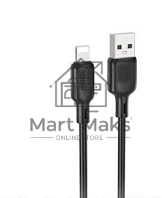 Кабель BOROFONE (6941991115530) BX113i 3m USB 2.4A для Lightning - 3м, черный
