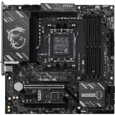 Материнская плата MSI B850M GAMING WIFI6E, AM5, AMD B850, 2xDDR5, 4xSATA, 2xM.2 (PCIe 5.0/4.0), 1xPCIe 4.0 x16, 1xPCIe x1, 1xHDMI, 1xDP, 1x2.5Gb LAN, Wi-Fi 6E, Bluetooth 5.3, 1xUSB-C 10Gbps, 3xUSB-A 10Gbps, 3xUSB-A 5Gbps, 2xUSB-A 2.0, 3x3.5 мм, 7.1, чёрный/серебристый, mATX