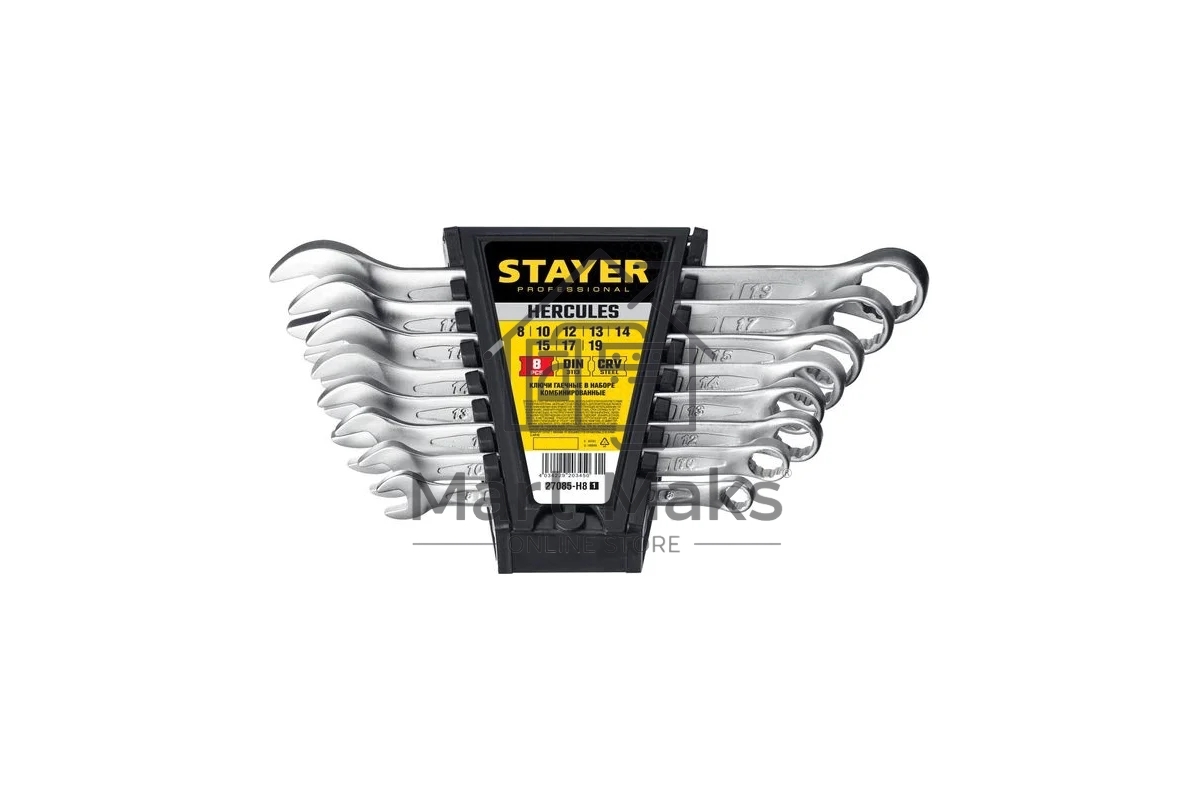 Набор комбинированных гаечных ключей Stayer 8 шт 8 - 19 мм HERCULES 27085-H8_z01