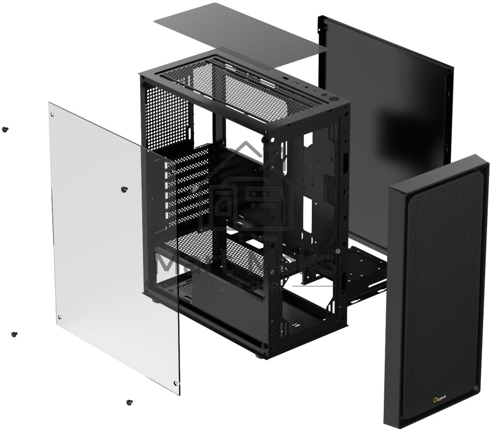 Корпус Ocypus Gamma C50 без БП черный (Gamma-C50-BKG000XX-GL)