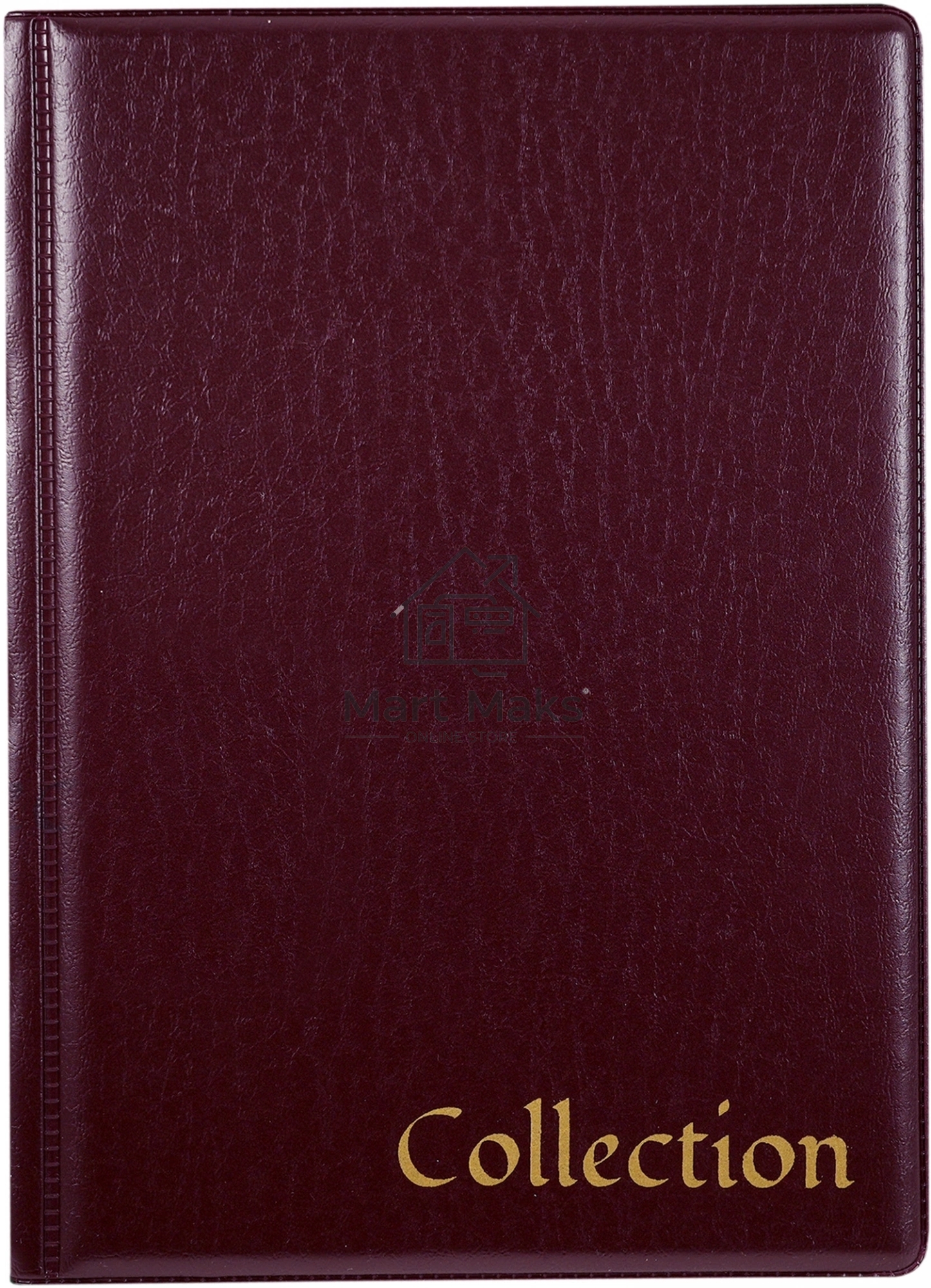 Папка с 10 прозрачными вкладками Silwerhof Кляссер ПВХ 0.25мм, бордовый