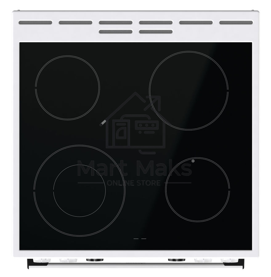 Плита электрическая Gorenje GECS6C70WC белый, конфорок 4 электрических, духовка 71 л, 60 см x 85 см x 60 см