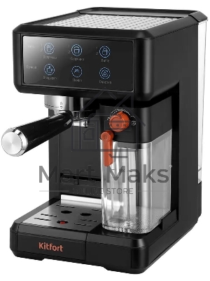 Кофеварка рожковая Kitfort КТ-7554 черный, исп. кофе - молотый, 1 л, 1350 Вт, 20 бар