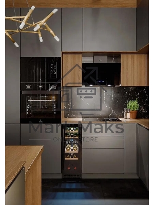 Винный шкаф LEX LWD3017BL dual zone 1-нокамерн. черный