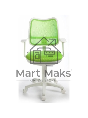 Кресло компьютерное Бюрократ CH-W797/SD/TW-18 TW-18 салатовый, спинка сетка, сиденье салатовый, колеса белый/салатовый, пластик белый
