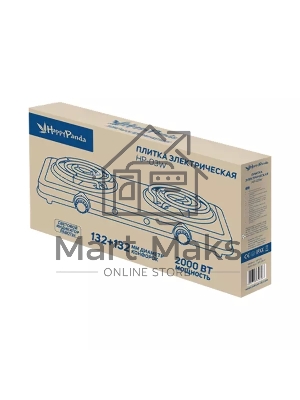 Плитка электрическая Happy Panda HP-03W 2000Вт 132/132мм 2конф/спир белая