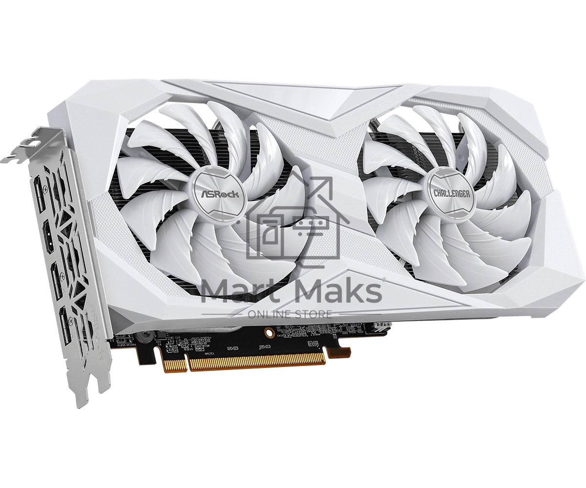 Видеокарта ASRock RX6600 Challenger White 8GB AMD Radeon RX 6600 8Gb 128bit GDDR6 1626/14000 HDMIx1 DPx3 HDCP Ret