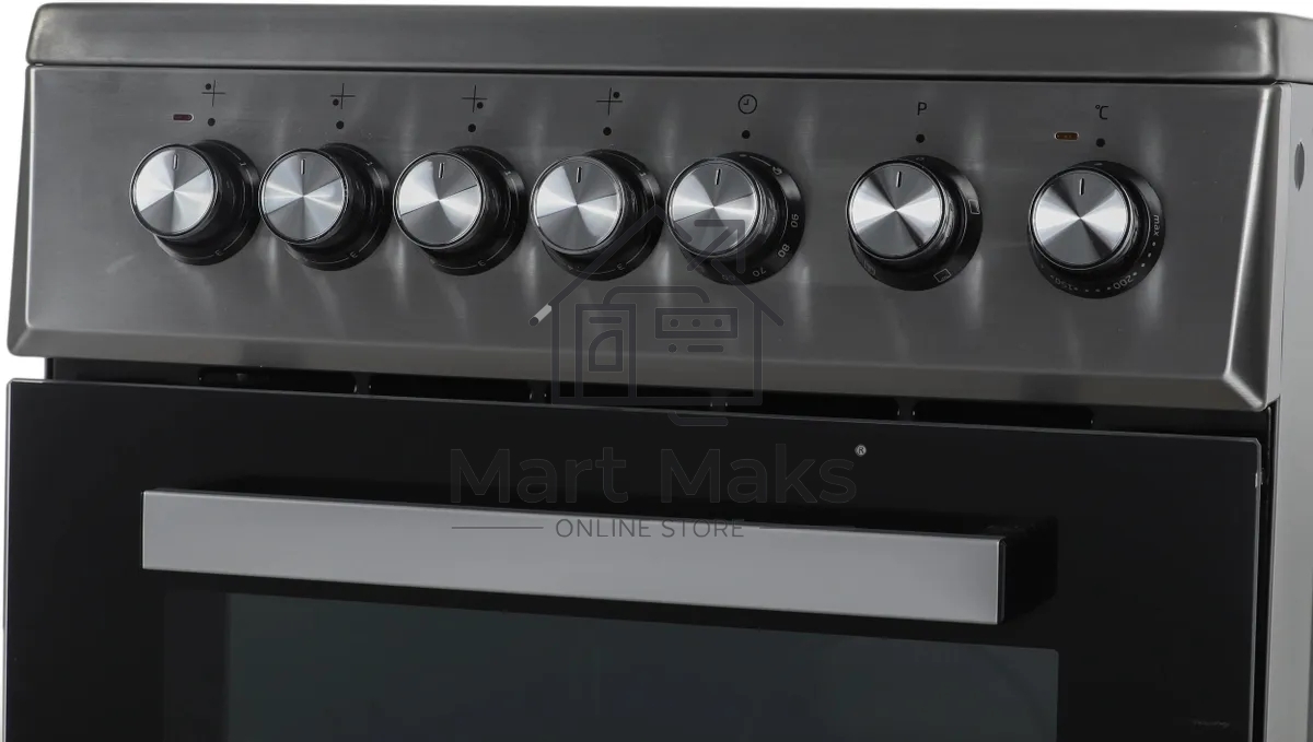 Плита электрическая Beko FSS57100GX серебристый, конфорок 4 шт, духовка 60 л, 50 см x 85 см x 60 см