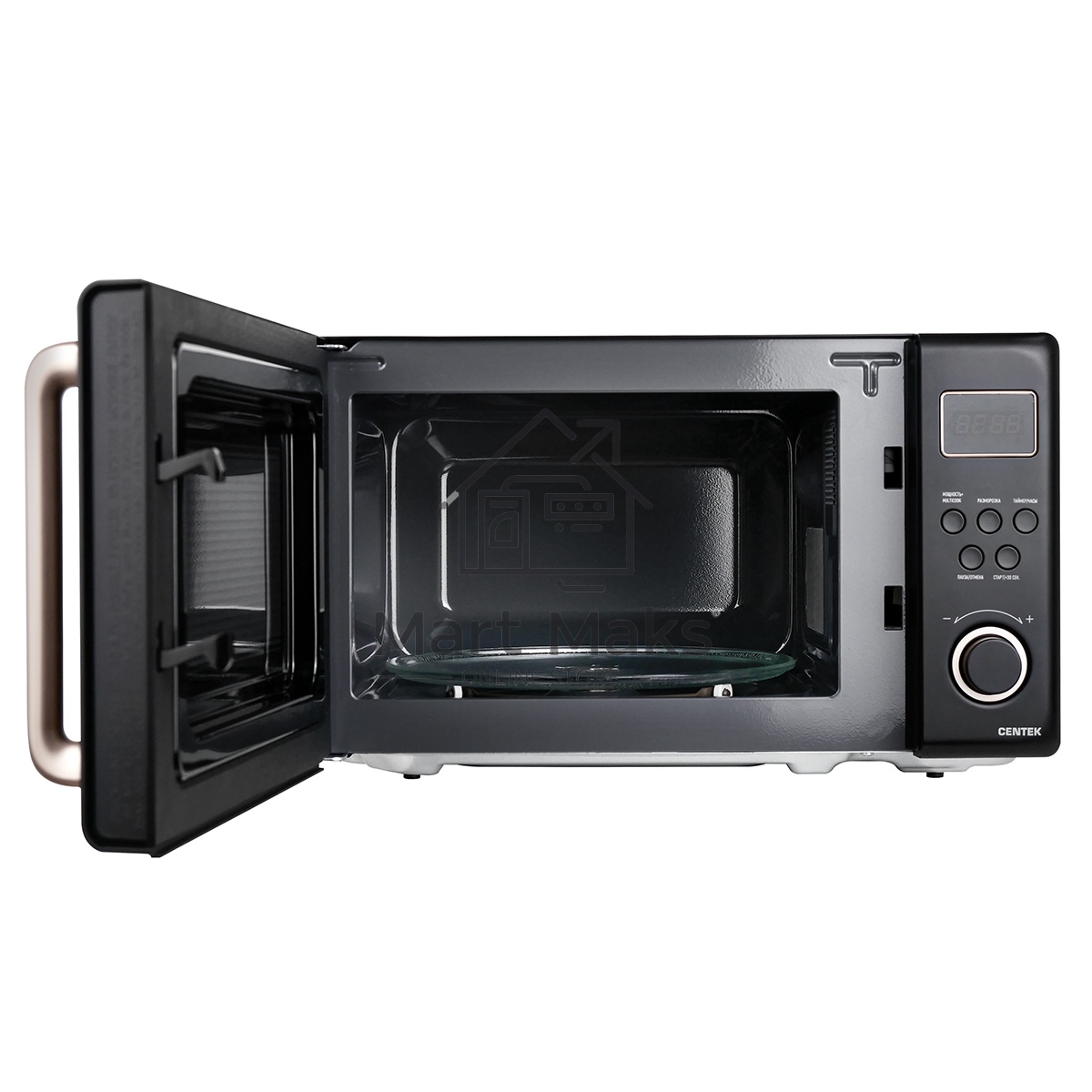 Микроволновая печь Centek CT-1565 черный, 20 л, 700 Вт, переключатели - кнопки/поворотный механизм